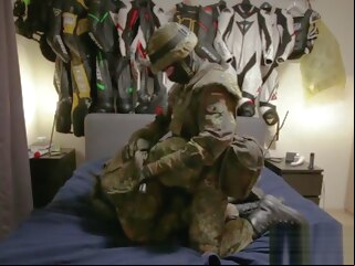 soldiers Two soldiers relaxing in bed, then fucking relaxing